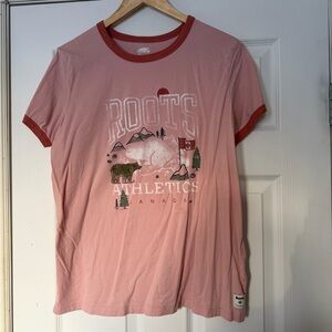 Roots Pink Crew Neck Tee